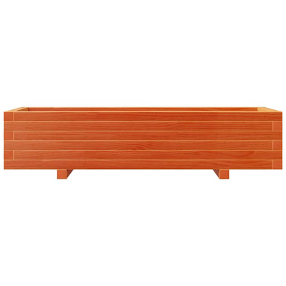 Garden Planter Wax Brown 110x40x26.5 cm Solid Wood Pine