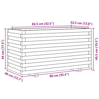 Garden Planter 90x40x49.5 cm Solid Wood Pine