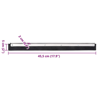 Floor Squeegee Heads 5 pcs 45.5x2x5 cm Steel and Rubber