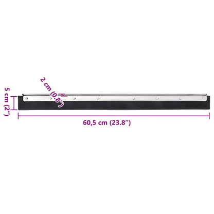 Floor Squeegee Head 60.5x2x5 cm Steel and Rubber