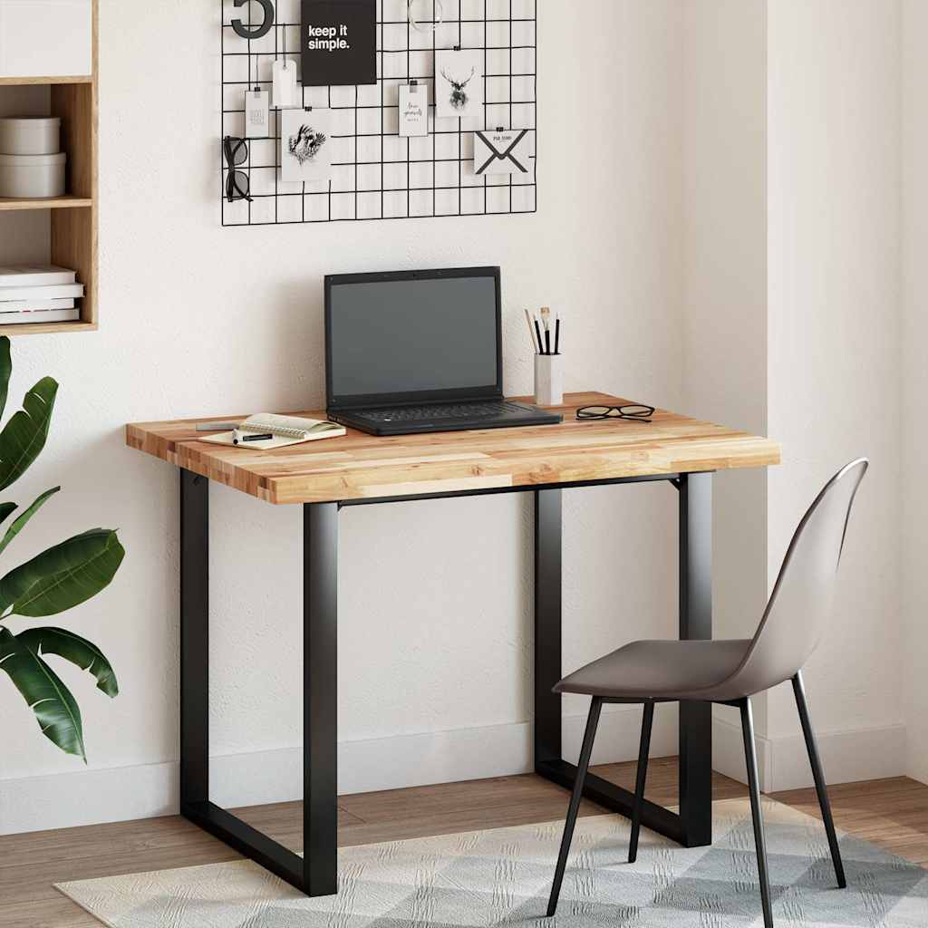 Table Top Rectangular 100x80x4 cm Solid Wood Acacia