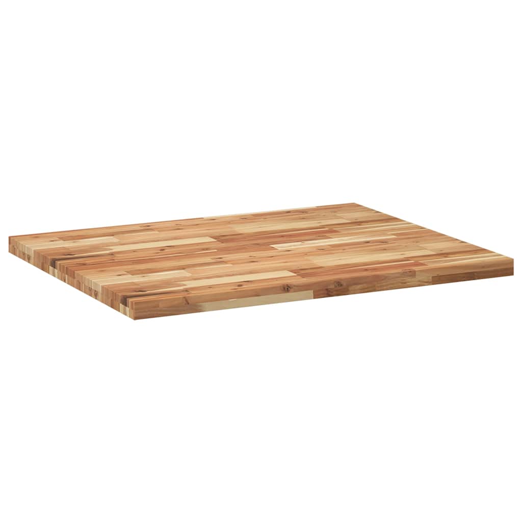 Table Top Rectangular 100x80x4 cm Solid Wood Acacia