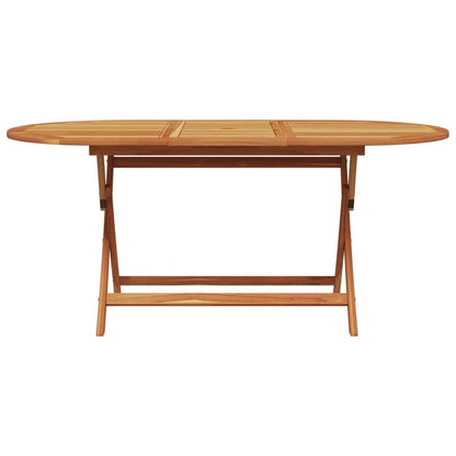 7 Piece Garden Dining Set Leaf Pattern Fabric and Solid Wood