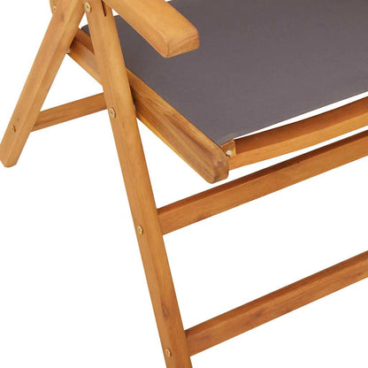 7 Piece Garden Dining Set Anthracite Fabric and Solid Wood
