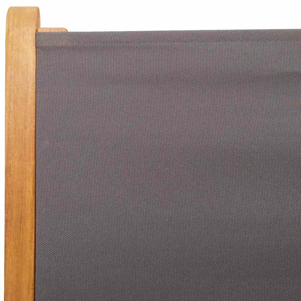 7 Piece Garden Dining Set Anthracite Fabric and Solid Wood