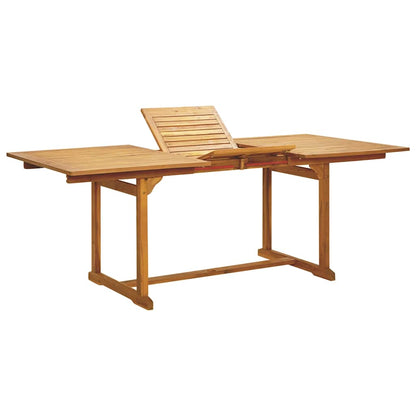 7 Piece Garden Dining Set Beige Poly Rattan and Solid Wood