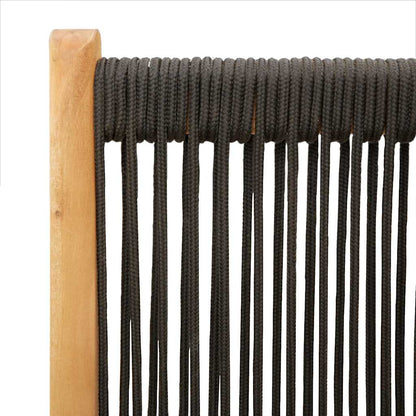 Garden Dining Set | Black | Solid acacia wood, Polypropylene | Large