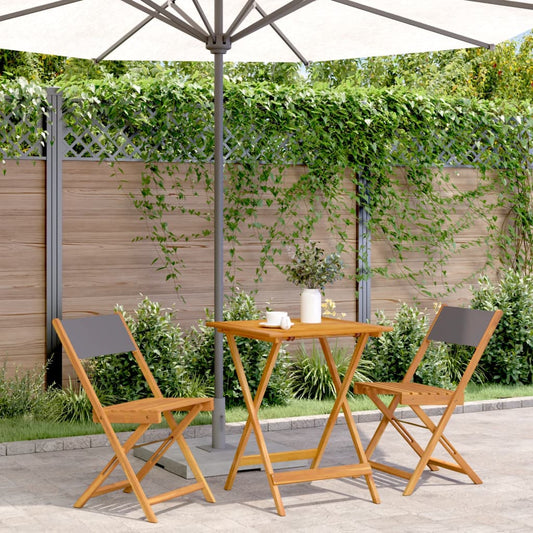 Bistro Set | Anthracite | Solid acacia wood, 100% polyester | Small