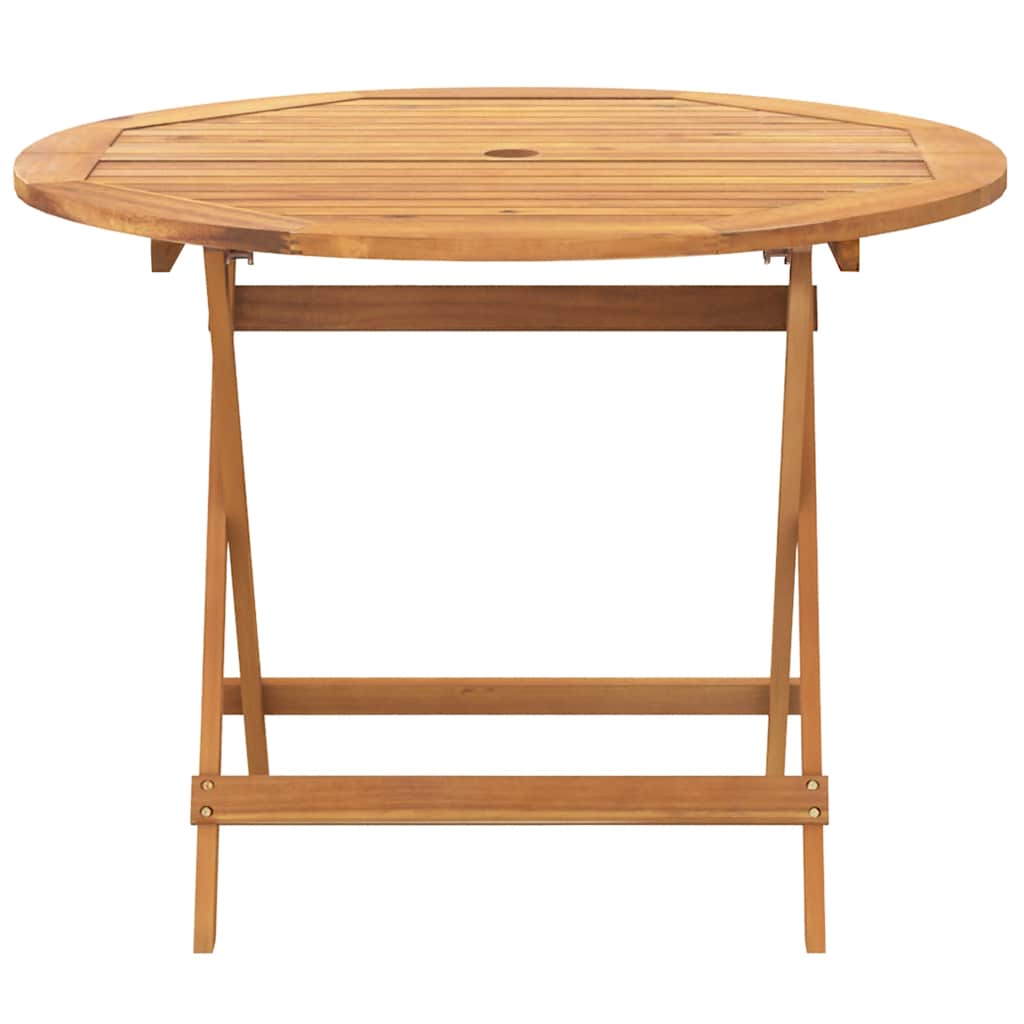 5 Piece Garden Dining Set Black Polypropylene and Solid Wood