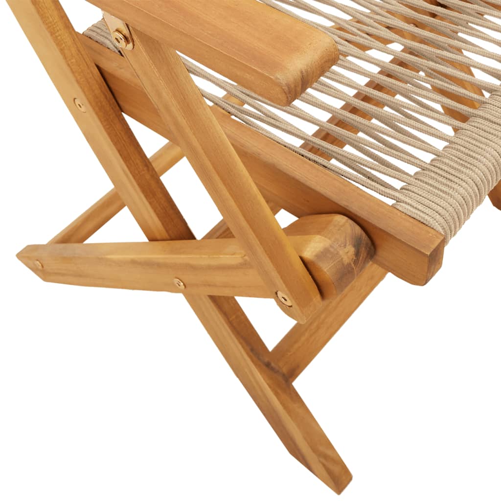 Bistro Set | Beige | Solid acacia wood and polypropylene | Standard
