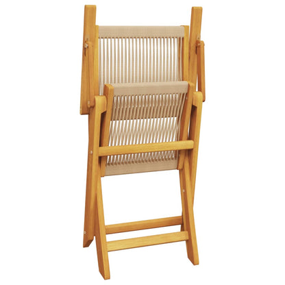 Bistro Set | Beige | Solid acacia wood and polypropylene | Standard