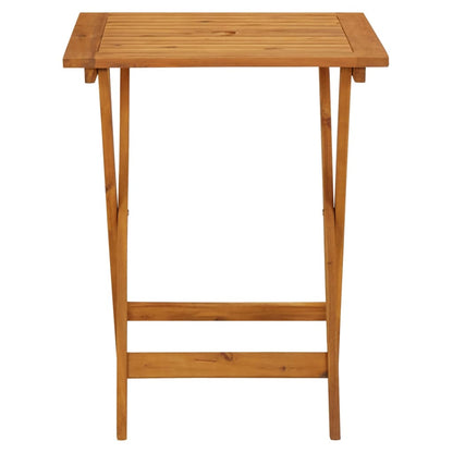 Bistro Set | Black, Natural Wood | Solid Acacia wood, Polypropylene