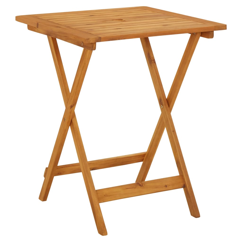 Bistro Set | Beige | Solid acacia wood, Polypropylene | Compact