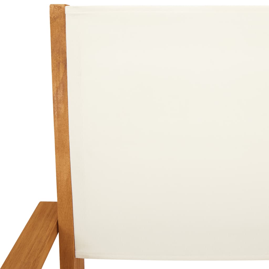 Bistro Set | Cream White | Solid Acacia Wood | 2-Seater | Foldable
