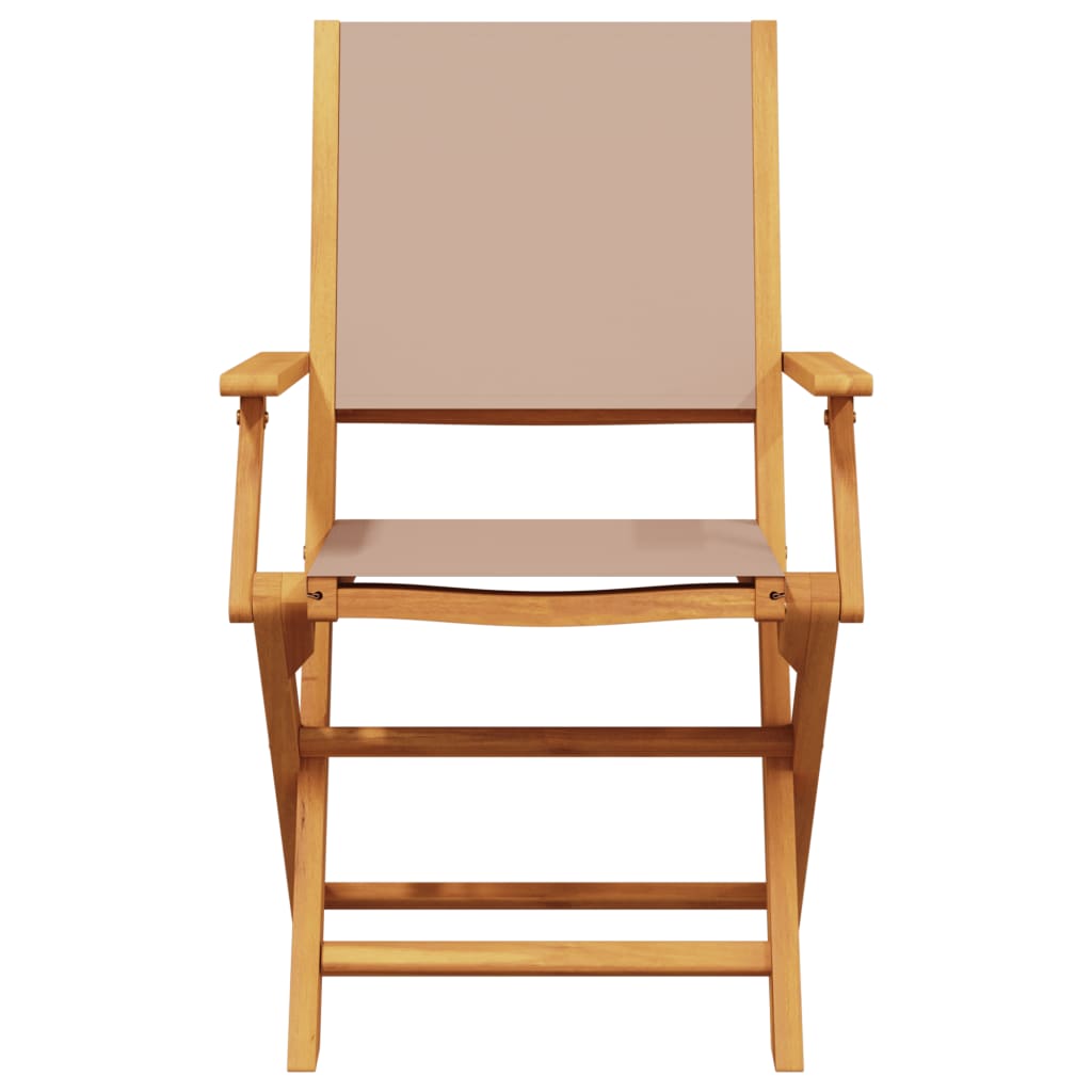 Bistro Set | Taupe | Solid Acacia wood, 100% polyester fabric | Compact