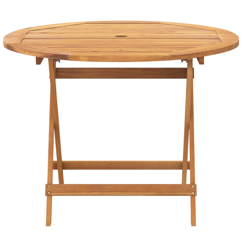 5 Piece Garden Dining Set Beige Poly Rattan and Solid Wood