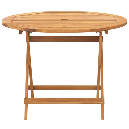 5 Piece Garden Dining Set Black Polypropylene and Solid Wood