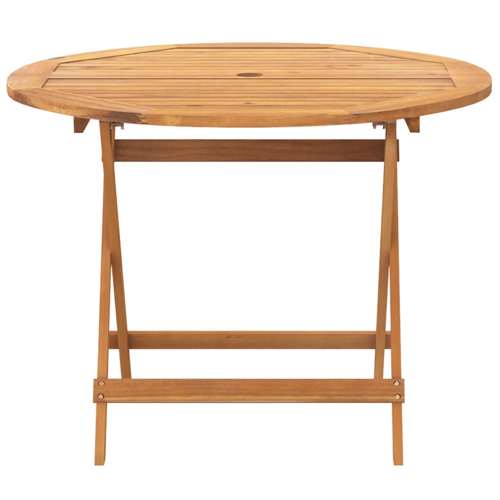 5 Piece Garden Dining Set Anthracite Fabric and Solid Wood