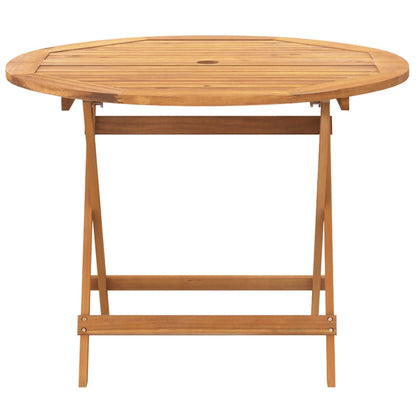5 Piece Garden Dining Set Anthracite Fabric and Solid Wood