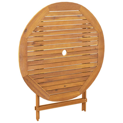 5 Piece Garden Dining Set Anthracite Fabric and Solid Wood