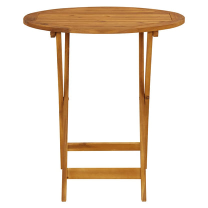 3 Piece Bistro Set Beige Polypropylene and Solid Wood