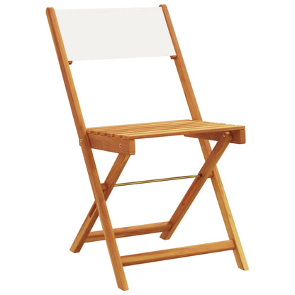 Bistro Set | Cream White | Solid Acacia wood, Polyester fabric | 3 Piece