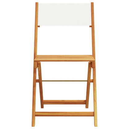 Bistro Set | Cream White | Solid Acacia wood, Polyester fabric | 3 Piece