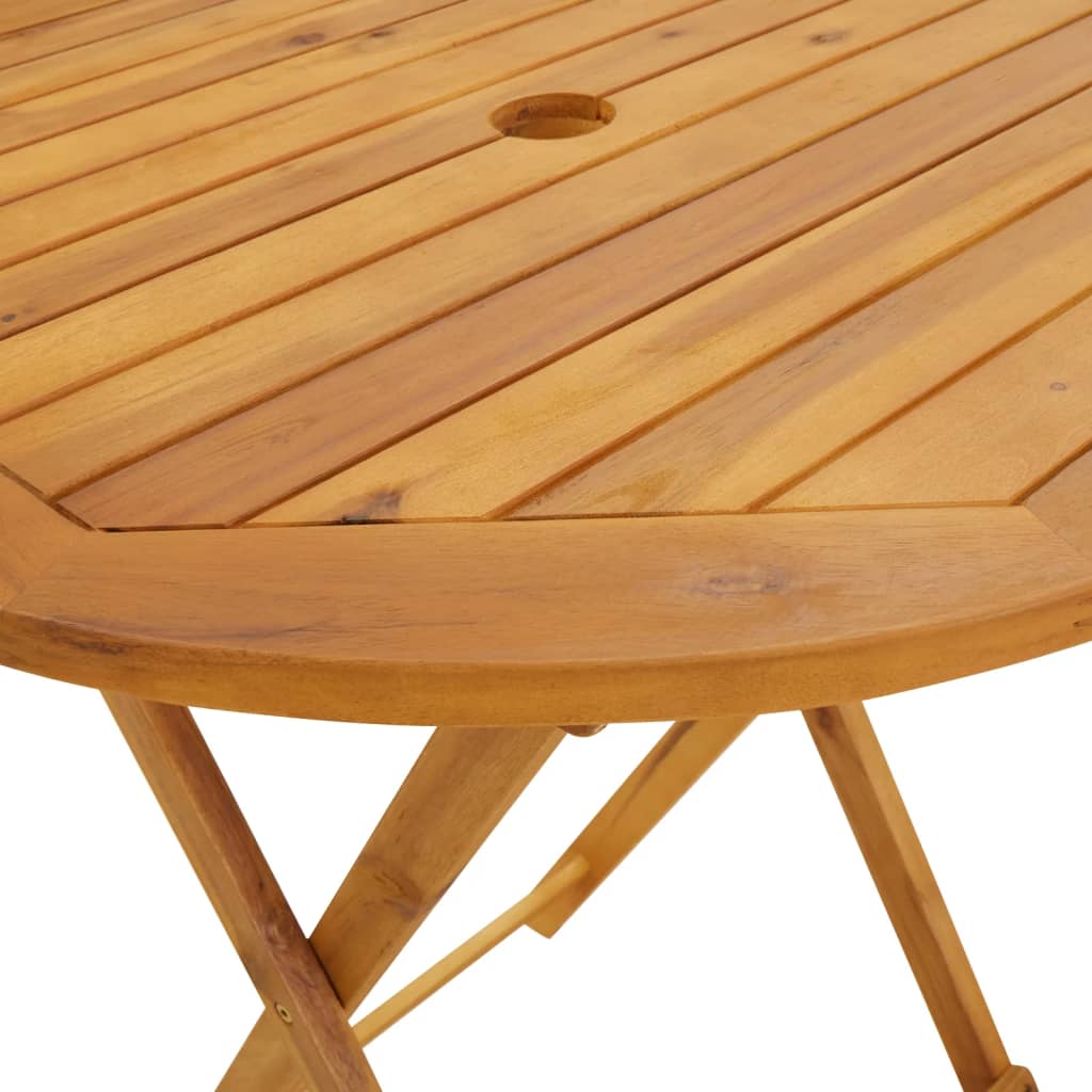 Bistro Set | Grey | Solid acacia wood, PE rattan | 2-seater |  Foldable