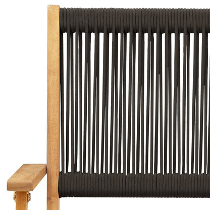 Bistro Set | Black | Solid Acacia wood, Polypropylene | Compact