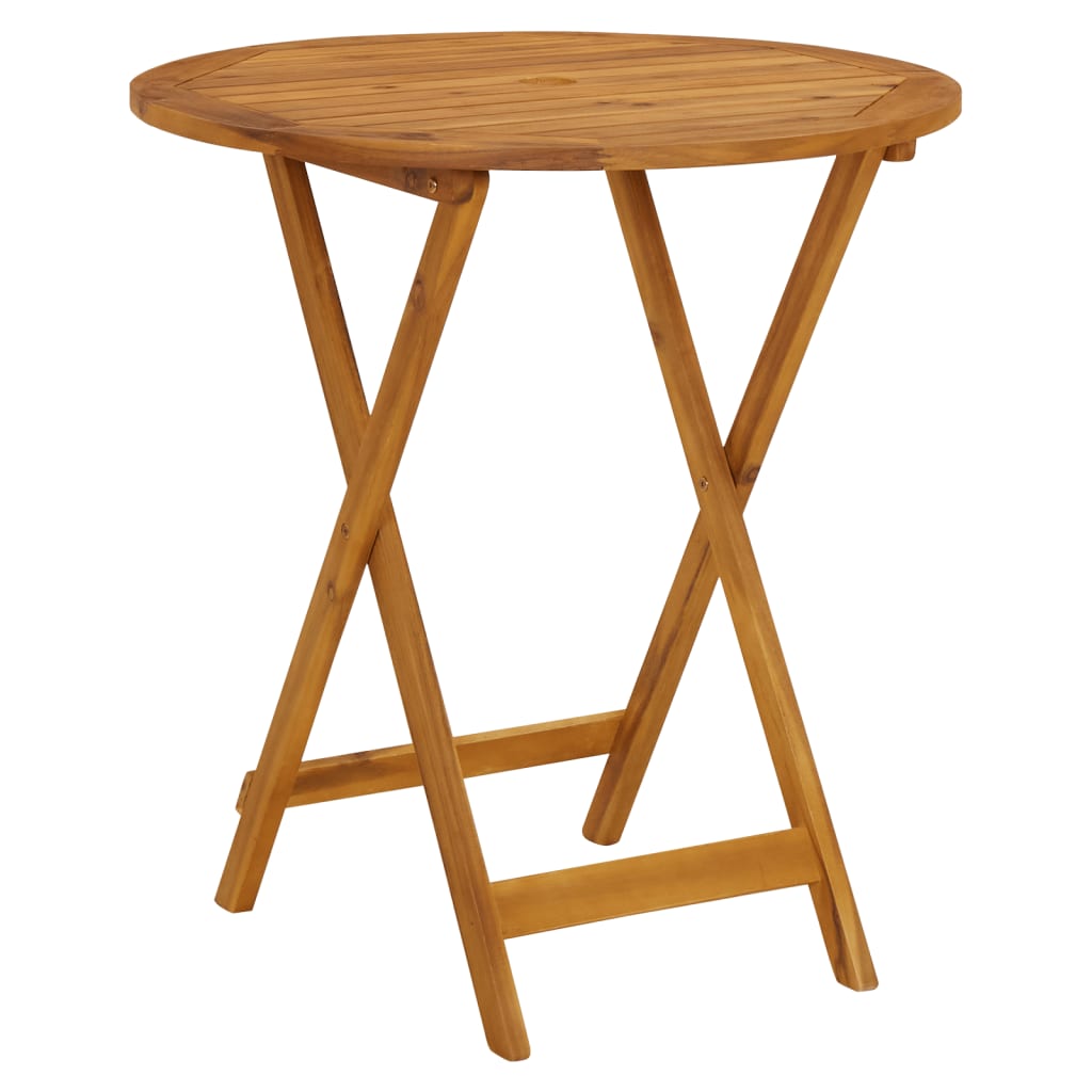 Bistro Set | Beige | Solid acacia wood, Polypropylene | Medium | Foldable