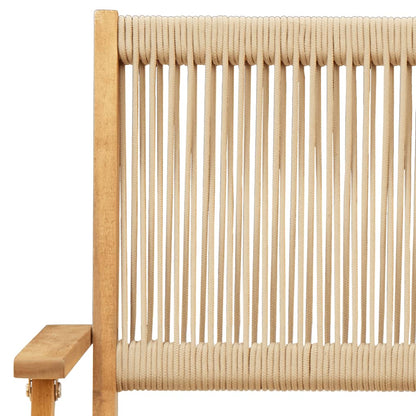 Bistro Set | Beige | Solid acacia wood, Polypropylene | Medium | Foldable