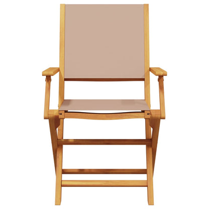 Bistro Set | Taupe | Solid Acacia wood | 2-Seater | Foldable | Bistro Set