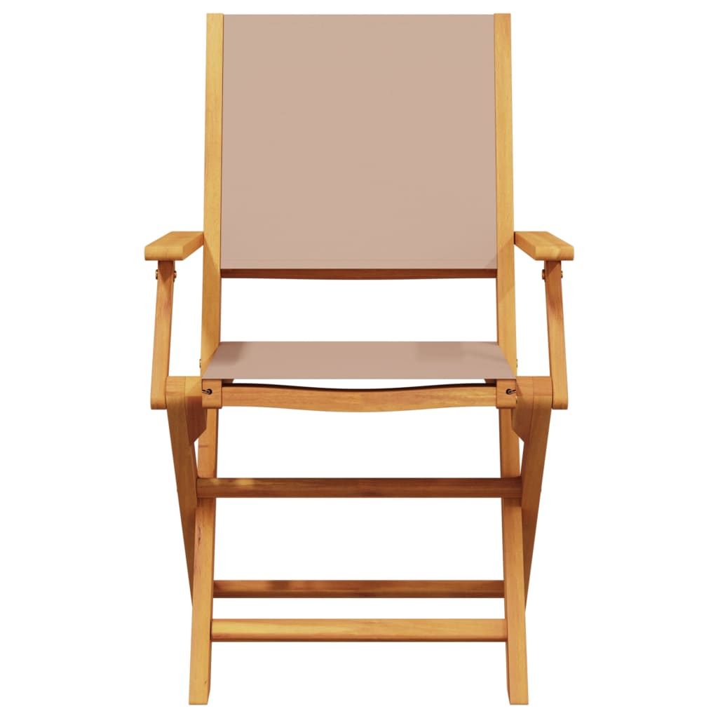 Bistro Set | Taupe | Solid acacia wood | Medium | Foldable | Bistro Set