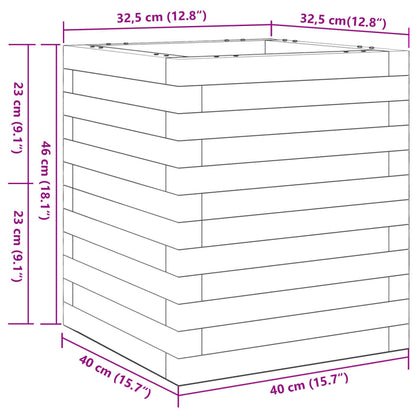 Garden Planter 40x40x46 cm Solid Wood Douglas