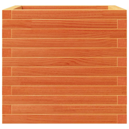 Garden Planter Wax Brown 50x50x46 cm Solid Wood Pine