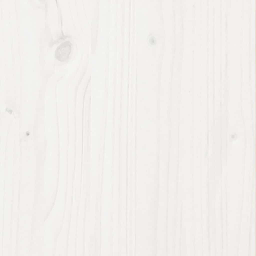 Garden Planter White 80x80x46 cm Solid Wood Pine