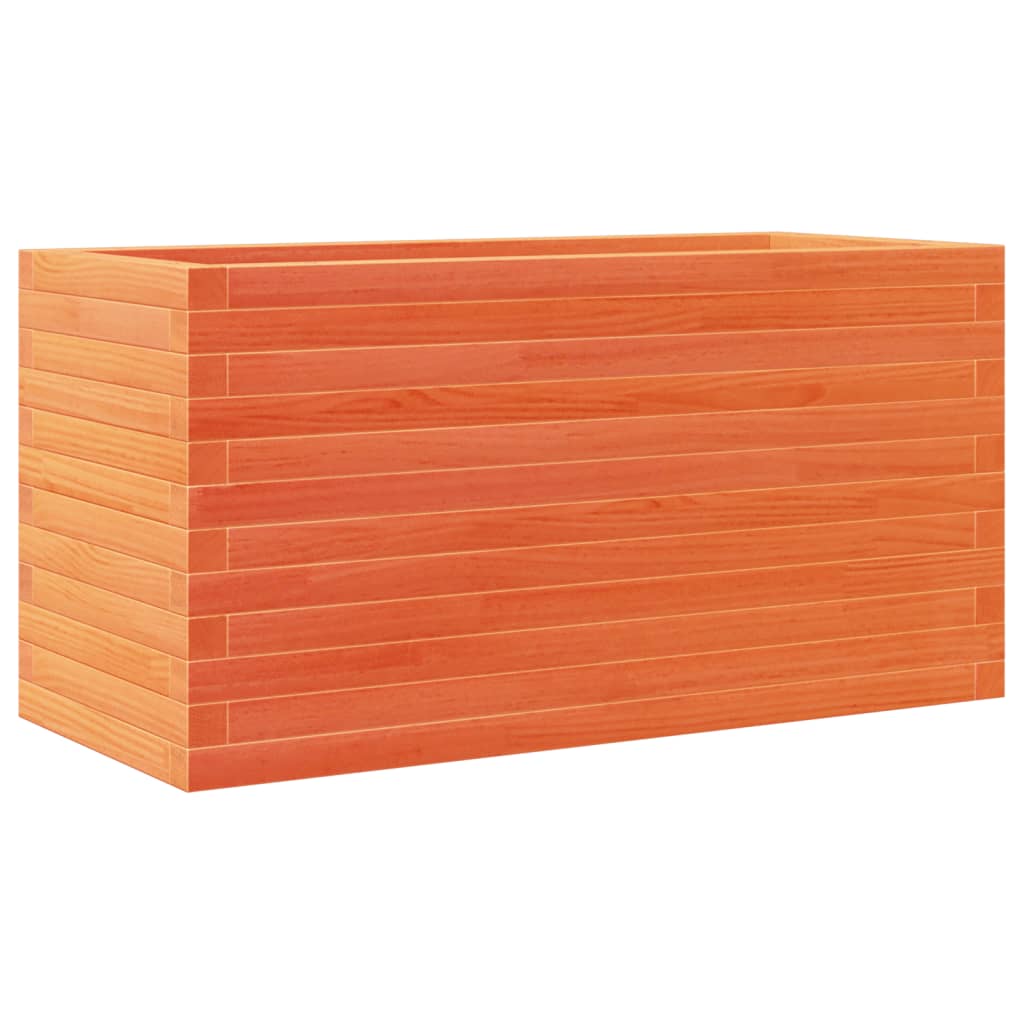 Garden Planter Wax Brown 90x40x46 cm Solid Wood Pine