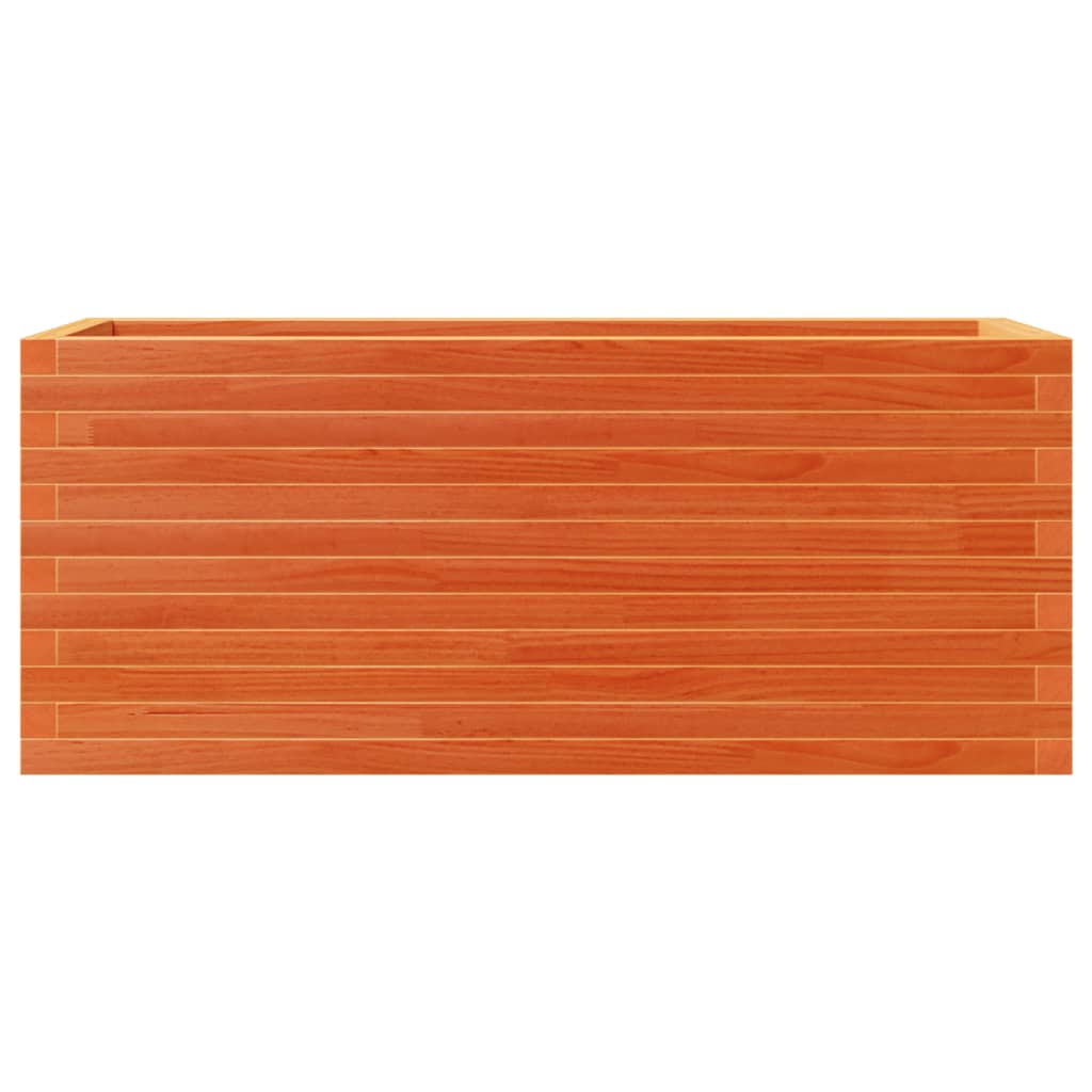 Garden Planter Wax Brown 110x40x46 cm Solid Wood Pine