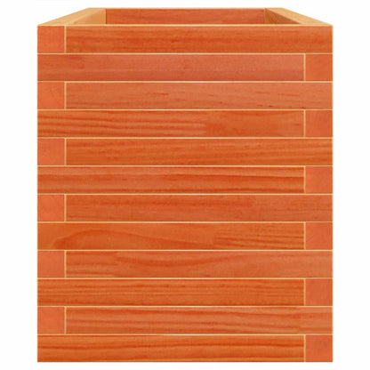 Garden Planter Wax Brown 110x40x46 cm Solid Wood Pine