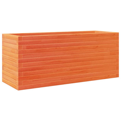 Garden Planter Wax Brown 110x40x46 cm Solid Wood Pine