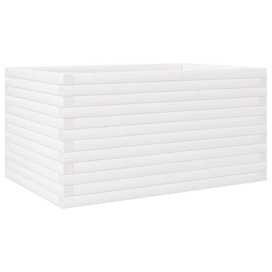 Garden Planter White 90x60x46 cm Solid Wood Pine