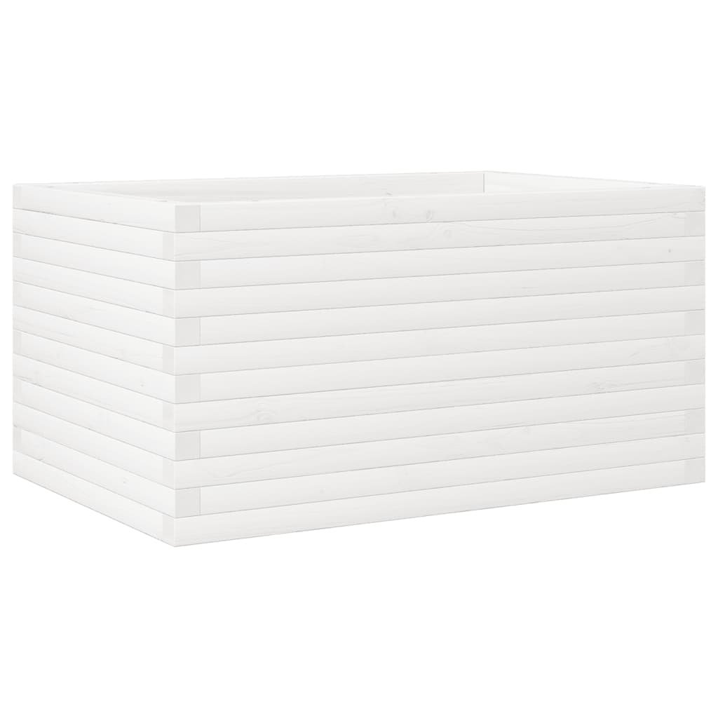 Garden Planter White 90x60x46 cm Solid Wood Pine