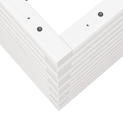Garden Planter White 90x60x46 cm Solid Wood Pine