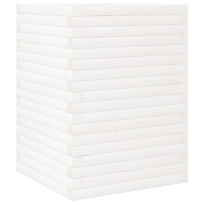 Garden Planter White 50x50x68.5 cm Solid Wood Pine