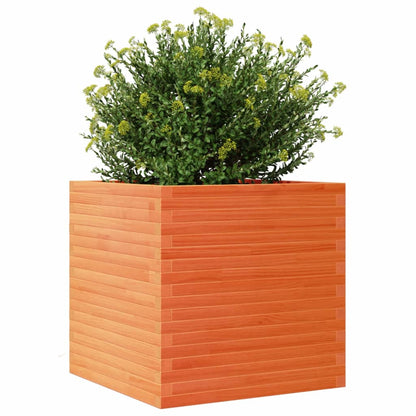 Garden Planter Wax Brown 70x70x68.5 cm Solid Wood Pine