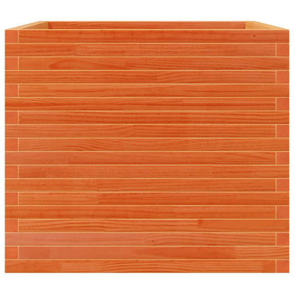 Garden Planter Wax Brown 80x80x68.5 cm Solid Wood Pine
