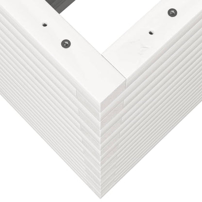 Garden Planter White 70x40x68.5 cm Solid Wood Pine