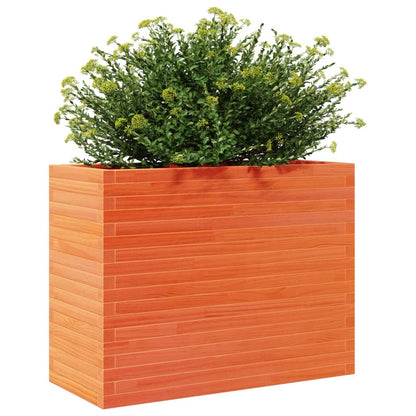 Garden Planter Wax Brown 90x40x68.5 cm Solid Wood Pine