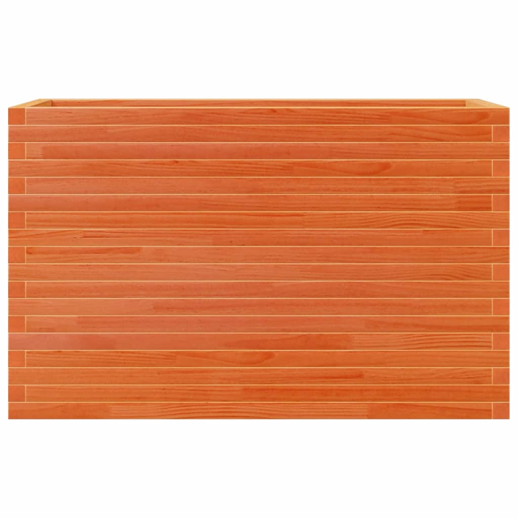 Garden Planter Wax Brown 110x40x68.5 cm Solid Wood Pine
