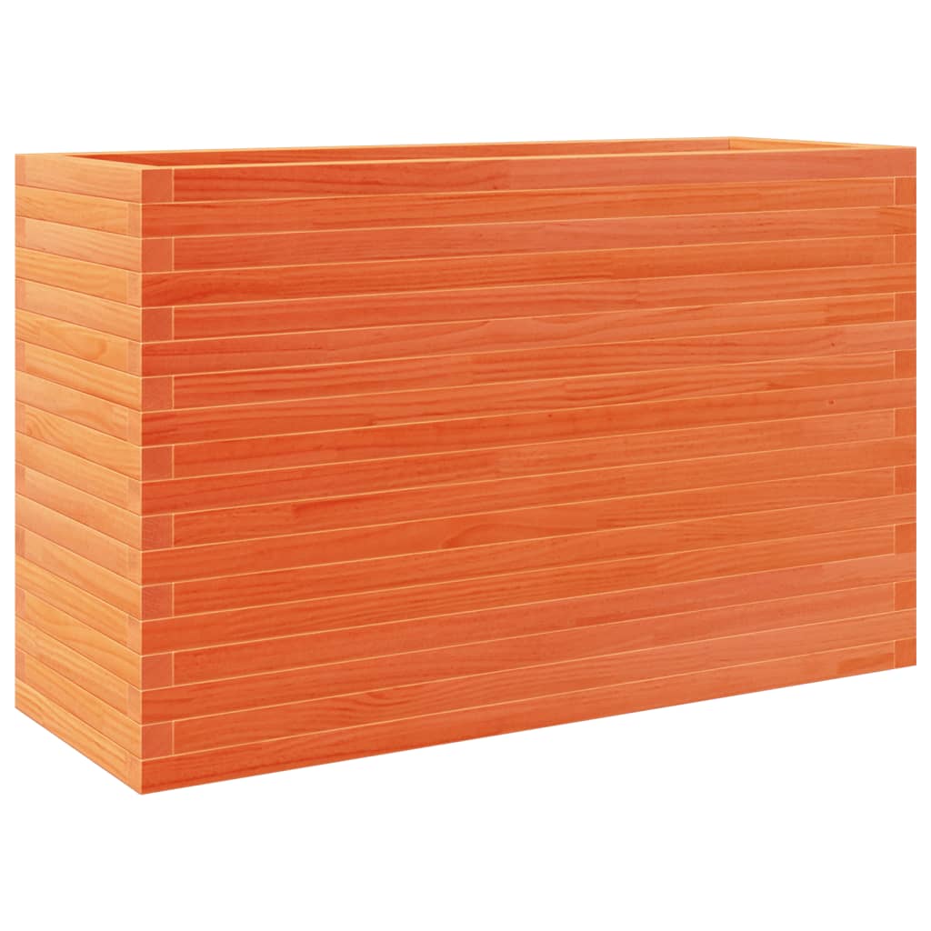 Garden Planter Wax Brown 110x40x68.5 cm Solid Wood Pine